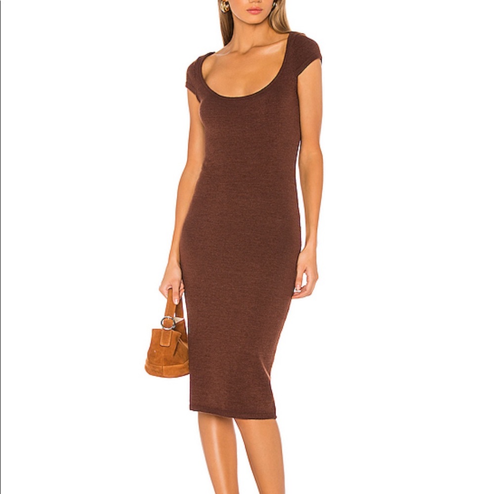 Revolve LPA brown midi dress XXS